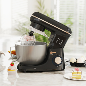 HOMCOM Stand Mixer 4.5L Food Mixer for Baking 6 Speeds and Pulse Setting - Black by HOMCOM