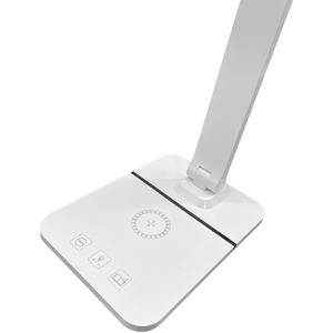 LED Desk Lamp with Wireless Charger - White by Nicoman