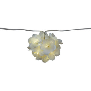 10 Solar Flower Bouquet String Lights - White