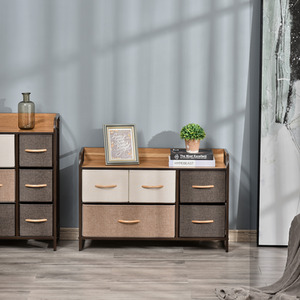 HOMCOM Drawer Dresser Tower Unit Clothes Storage Organizer - Multicoloured by HOMCOM