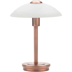 Alabaster Shade Touch Table Lamp - Antique Copper by Litecraft