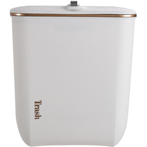 Hanging Kitchen Waste Bin with Lid - Pearl White / 9l by lifeideas