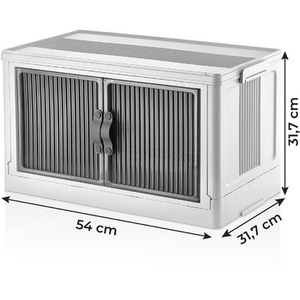 Collapsible Closet Organizers with Foldable Plastic Storage Boxes - White / 1 box without wheels by Woohoo Furniture