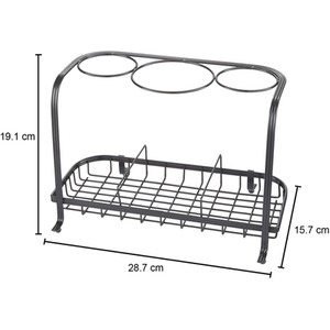 Freestanding Hair Dryer and Straighteners Holder - Graphite by House Of Home