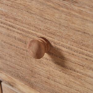 Home Source Canterbury Solid Wood 5 Drawer Chest Storage Unit - Natural - White by Home Source