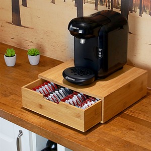 Tassimo Coffee 64 Pod Drawer and Stand - Bamboo by Maison & White