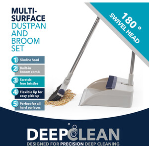 Beldray Deep Clean Long Handle Dustpan and Broom by Beldray