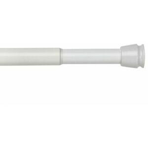 White Extendable Shower Curtain Accessories - White / Shower Rod by NewEdgeBlinds
