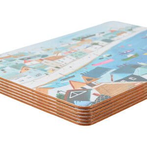 Pack of 6 St Ives Placemats - Blue