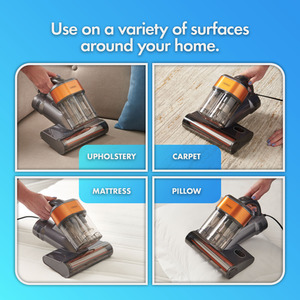 UV Mattress Vacuum Cleaner 14kPa 500W - Grey by VonHaus