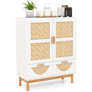 Kitchen Storage Cabinet with 2 Door - White by Costway
