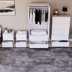 Denver Bedroom Set (2 Drawer Bedside (x2), 5 Drawer Chest, 2 Door Wardrobe) by Vida Designs