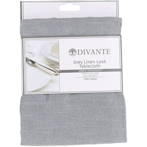 Linen Look Table Cloth - Grey by Divante