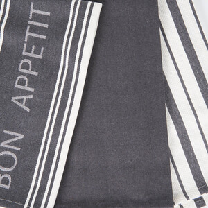 Pack of 3 Bon Appetit Terry Towels - Grey
