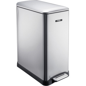 50L Dual Compartment Recycle Pedal Bin - Silver by Cooks Professional