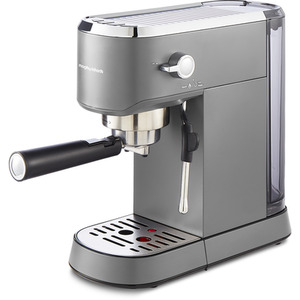 Signature Traditional Compact Pump Espresso Machine - Grey by Morphy Richards