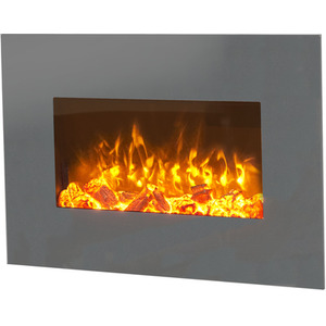 Sureflame WM-9541 Electric Wall Mounted Fire with Remote in Grey, 26 Inch - Grey by Sureflame