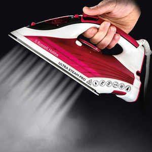 2600W Ultra Steam Pro Iron Pink - Pink by Russell Hobbs