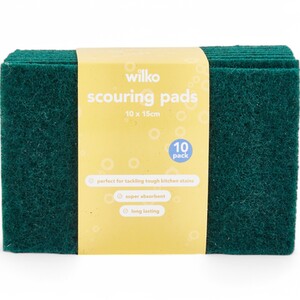 Pack of 10 Scouring Pads - Green