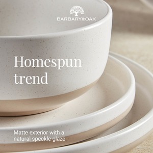 Avena 16 Piece Dinnerware Set - Linen White by Barbary and Oak