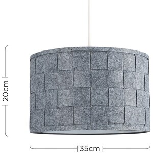 Monza Pair of Grey Ceiling Pendant Shade - Grey by ValueLights