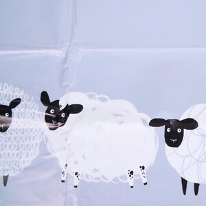 Highland Flock Wipe Clean Tablecloth - Blue