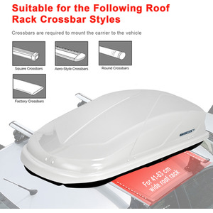 400L Cargo Box Waterproof Rooftop Cargo Carrier by Costway
