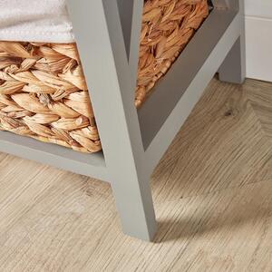 Home Source Dartmouth 2 Drawer Chest Storage Unit - Grey by Home Source