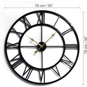 Large Metal Oversized Roman Numerals Wall Clock by WALPLUS