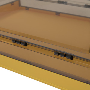 Set of 3 Foldable Storage Boxes with Wheels - Yellow by Livingandhome