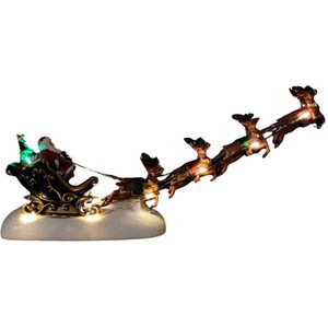 Light up Santa Sleigh with Reindeer Christmas Decoration - White by Samuel Alexander