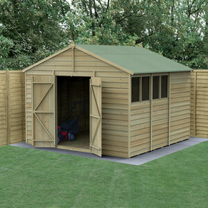 4LIFE Apex Shed 10x10 - With Base / 4 / No Installation by Forest Garden