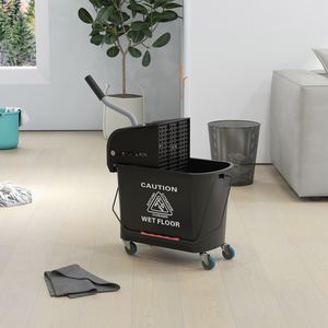 HOMCOM Mop Bucket with Wringer Wheels by HOMCOM