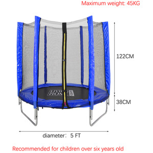 Children's Trampoline with Safety Net and Enclosure by Livingandhome