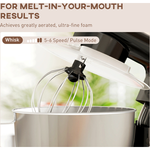 HOMCOM Stand Mixer 4.5L Food Mixer for Baking 6 Speeds and Pulse Setting - Black by HOMCOM