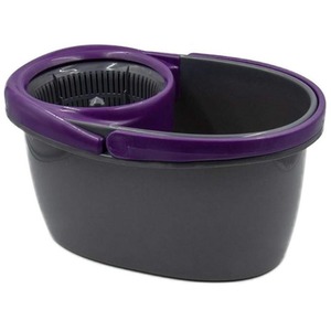 Calitek 360 Degree Rotating Spin Mop and Bucket Set with 2 Heads - Grey by Calitek