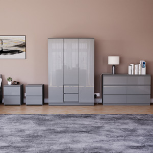 Vida Designs Glinton 4 Piece FSC Bedroom Set - Grey by Vida Designs