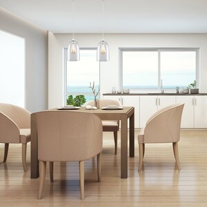 Modern Clear Dome Shaped Glass Ceiling Pendant Light Shade - Silver by ValueLights