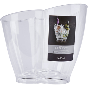 BarCraft Clear Acrylic Double Sided Drinks Pail Cooler, Labelled - Clear by BarCraft