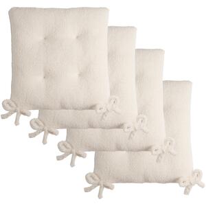 Pack of Boucle Dining Chair Seat Pads by OHS