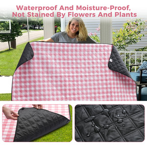 Picnic Blanket Beach Mat Outdoor Rug - Red / 200cm