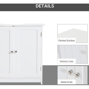 Basin Sink Wooden Vanity Cabinet - White by HOMCOM