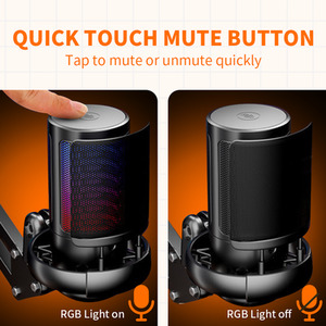 Adjustable Arm Condenser Microphone for Content Creators - Black by komore