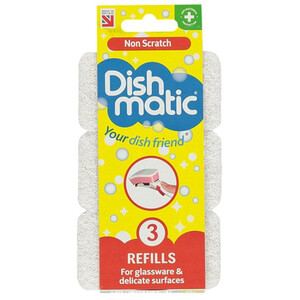 Dishmatic Non Scratch Refills - White / 3 by Dishmatic