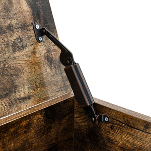 Industrial Style Wooden Flip Top Storage Cabinet - Brown by Livingandhome