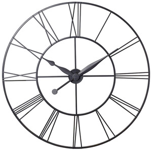 Vintage Cut-Out Metal Wall Clock - Dark Grey by THE HOT SALE