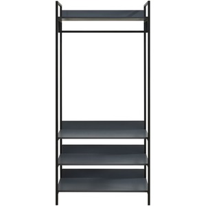 Alva Open Wardrobe 3 Piece Bedroom Set - Dark Grey by Swish Furniture