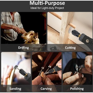 Cordless Rotary Tool DIY Engraving Kit - Black