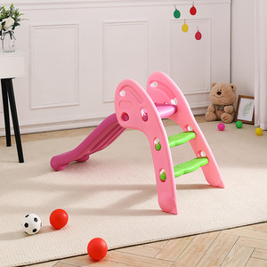 Foldable Lightweight Junior Play Slide - Pink by Livingandhome