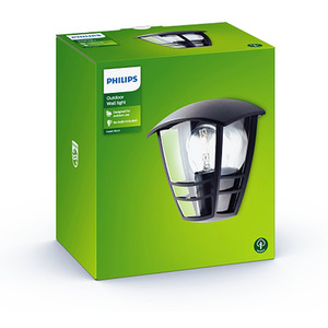 Philips LED Creek Outdoor Base Wall Lantern Black - White by Philips